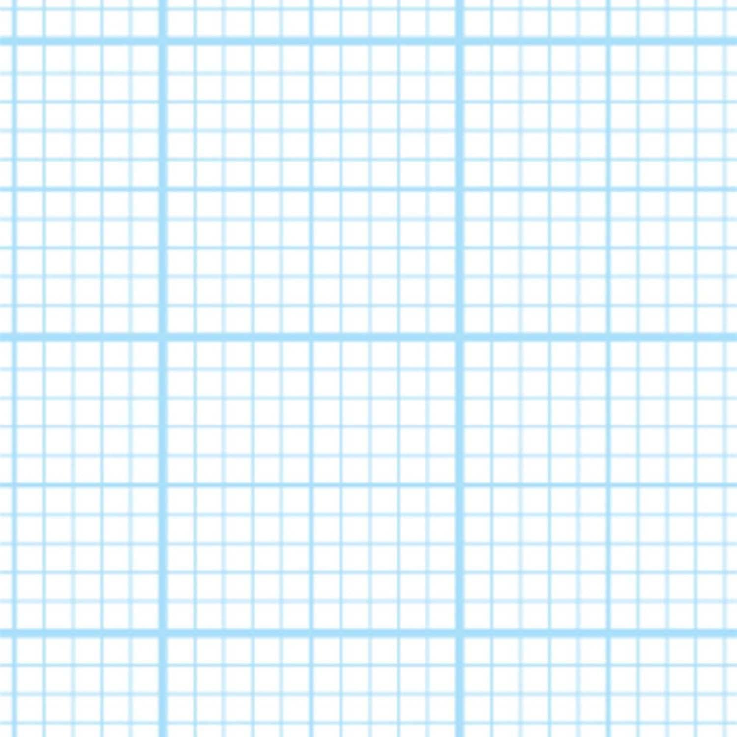Clairefontaine - Ref J14BZ - Chartwell Graph Pad (Contains 50 Sheets) - A4 (210 x 297mm) Sized, 1, 5 & 10mm Square Rulings, 70gsm Punched Paper, FSC-Certified