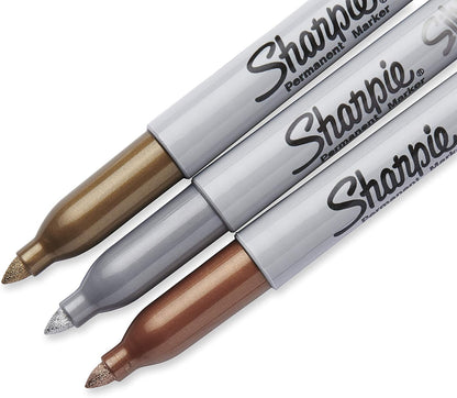 Sharpie Fine Metallic Permanent Marker - Gold/Silver/Bronze (Pack of 3