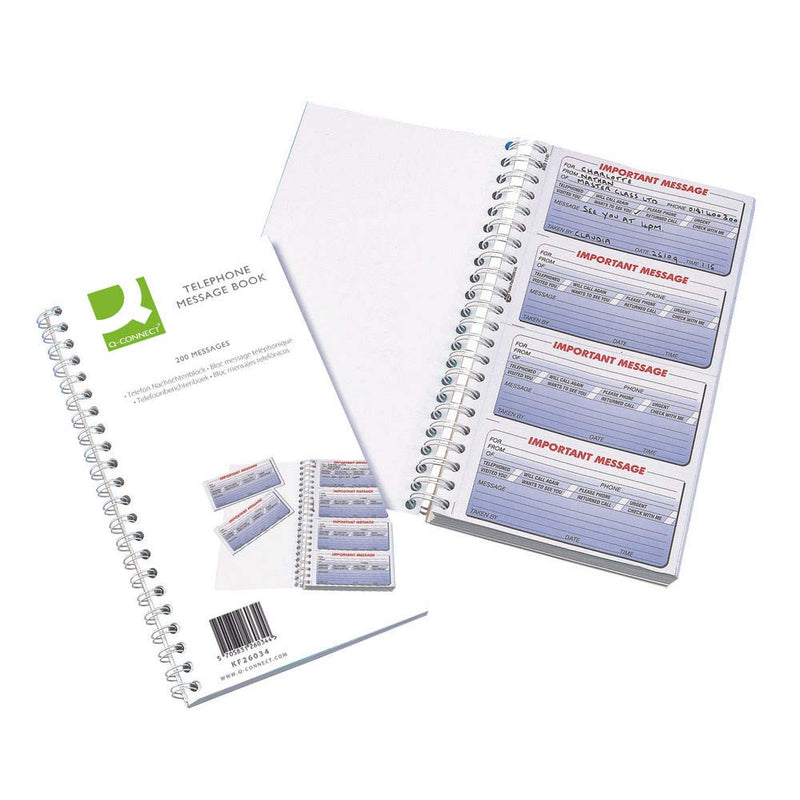 Q-Connect 200 Messages Duplicate Telephone Message Book