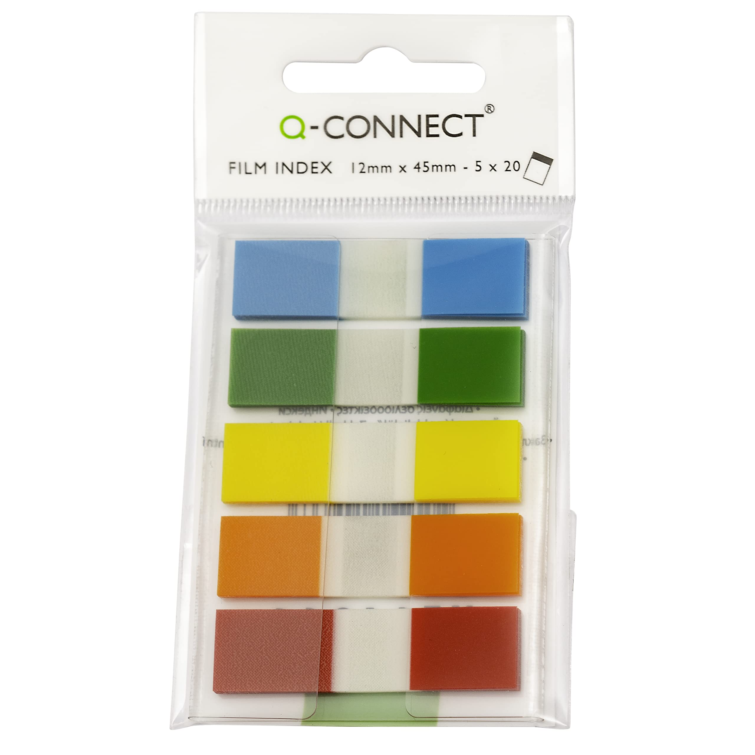 Q-Connect Page Markers 1/2 Inch Assorted (Pack of 100