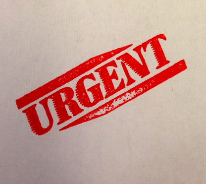 Colop"Urgent" Green Line Word Stamp - Red,38 x 14mm