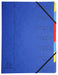Exacompta - Ref 54072E - Stapled Spine Multipart File - 245 x 320mm in Size, Suitable for Storing A4 Documents - 7 Tabbed Sections - Blue Cover with Multicoloured Tabs