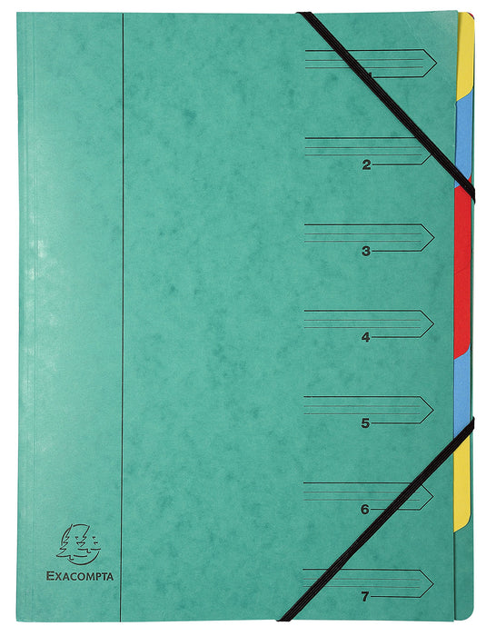 Exacompta Europa Multipart File, A4, 400gsm, 7 Sections