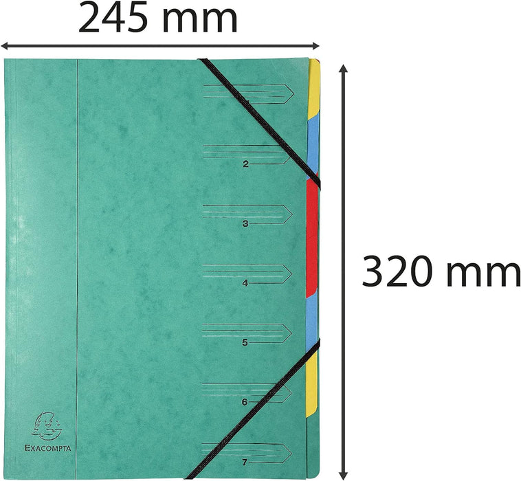 Exacompta Europa Multipart File, A4, 400gsm, 7 Sections