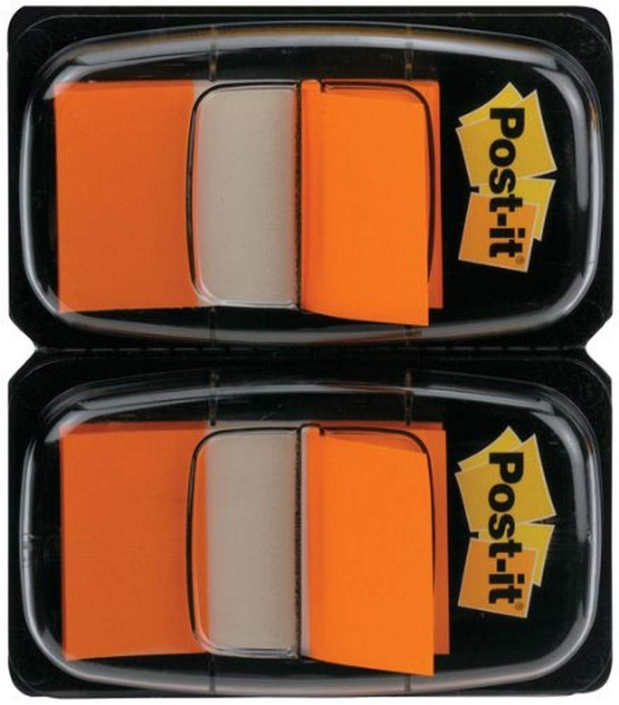 Post-it Index Flags - Dual Pack 25mm - Orange (50 Flags x 2