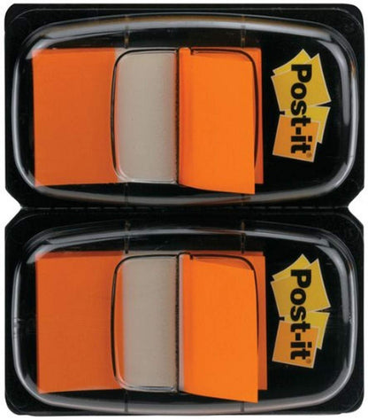 Post-it Index Flags - Dual Pack 25mm - Orange (50 Flags x 2