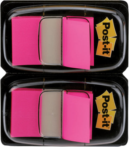 Post-it Index Flags - Dual Pack 25mm - Pink (50 Flags x 2