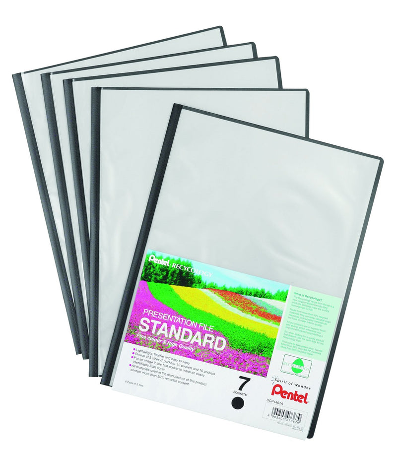 Pentel DCP1407A Recycology A4 Presentation File with 7 Pocket