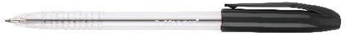 Q-Connect Stick Grip Ballpoint Pen Medium Black (Pack of 20) KF02457