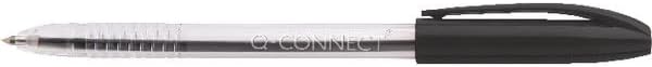 Q-Connect Stick Grip Ballpoint Pen Medium Black (Pack of 20) KF02457