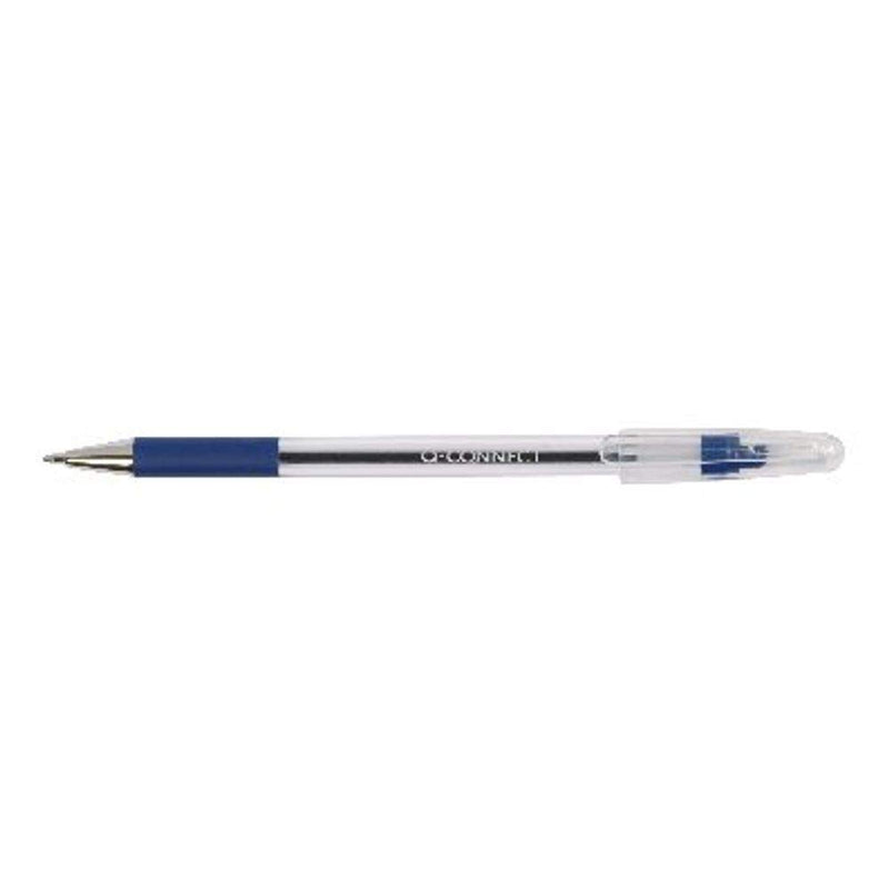 Q-Connect Grip Stick Ballpoint Pen Medium Blue (20 Pack