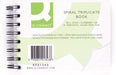 Q-Connect Feint Ruled Wirebound Triplicate Book 102x127mm