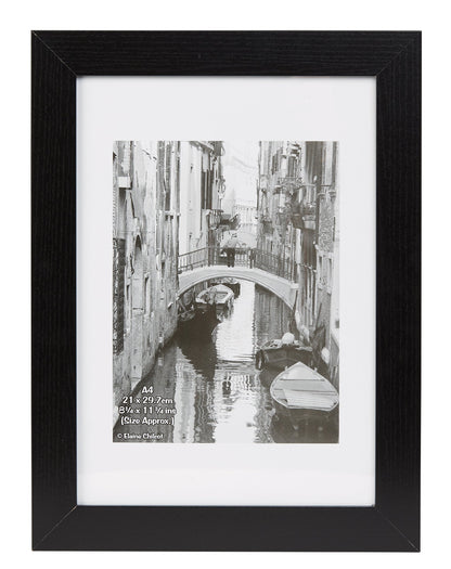 Photo Album Co Blk Wood Cert A4 Noglass