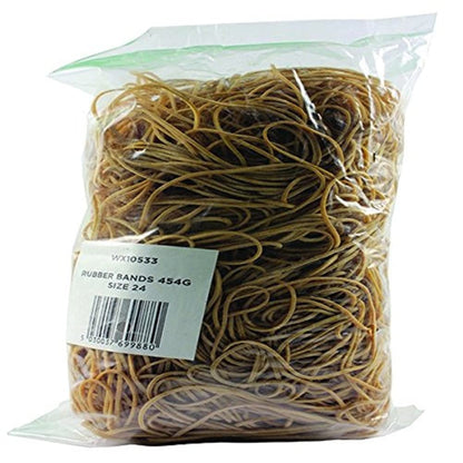 WHITEBOX 5251687 Rubber Bands, (Pack of 454 g), Size 24
