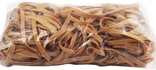 White Box 454G Size 69 Rubber Bands, beige|brown|white|yellow