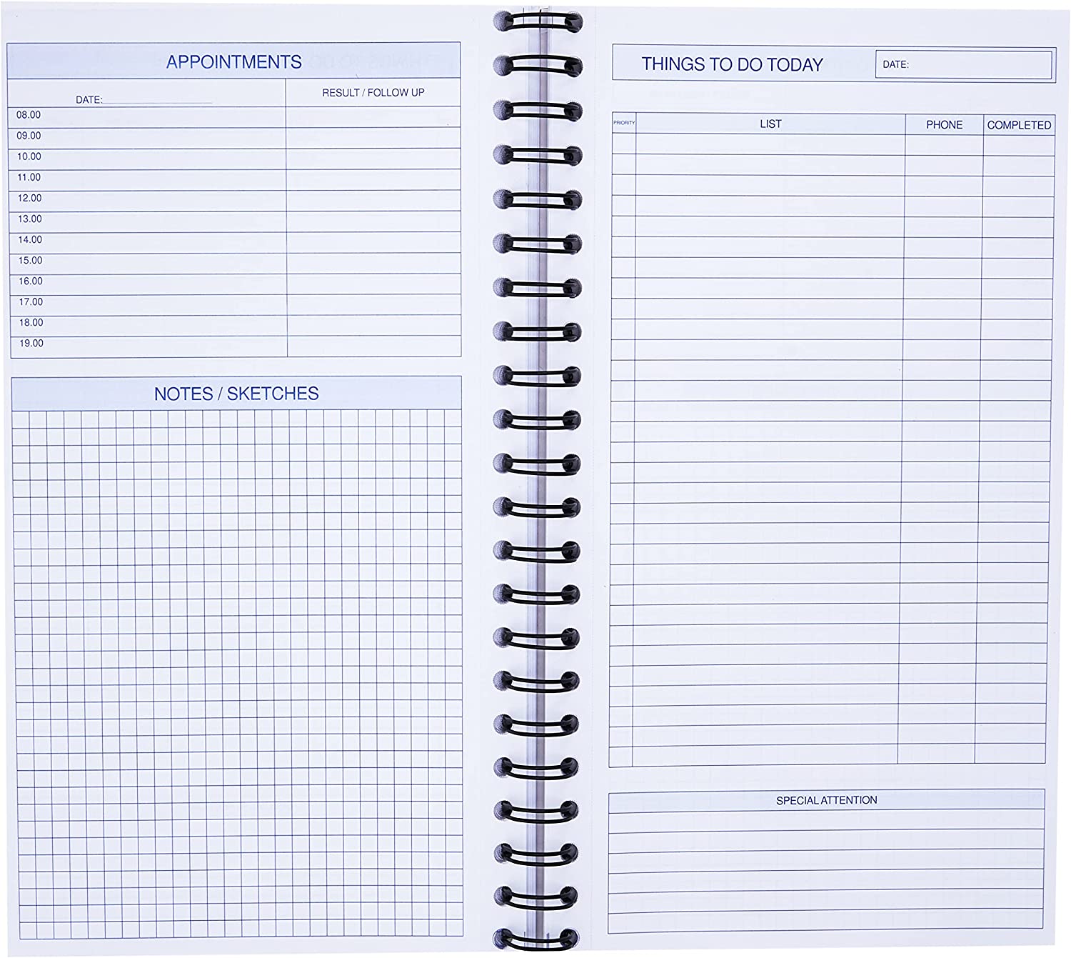 Q-Connect Wirebound Things to Do Today Book 150x280mm