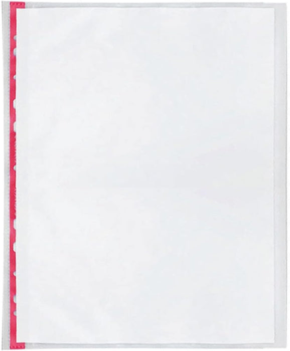 Q-Connect Punched Pocket A4 Deluxe Side-Opening Orange Peel Strip (Pack of 25