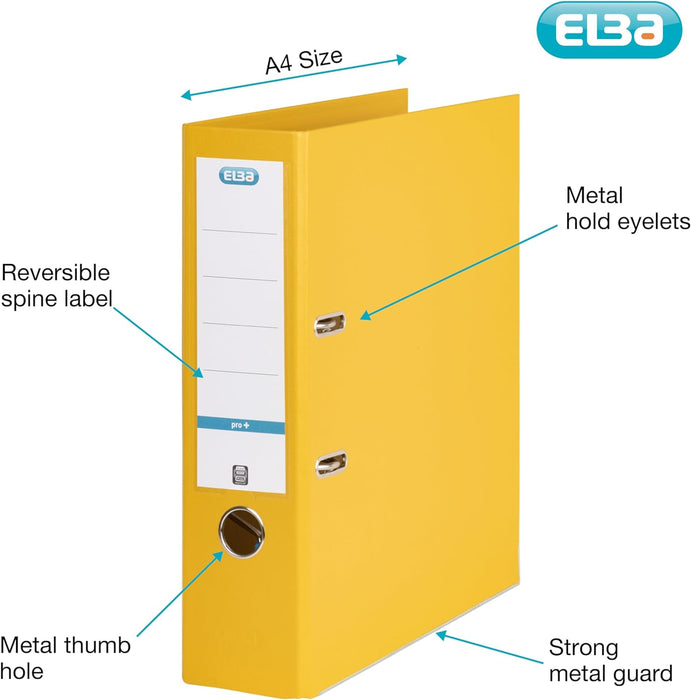Elba A4 70 mm Strongline Plastic On Board Lever Arch File