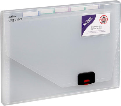 Snopake Organiser - Clasificador con 6 compartimentos, gris