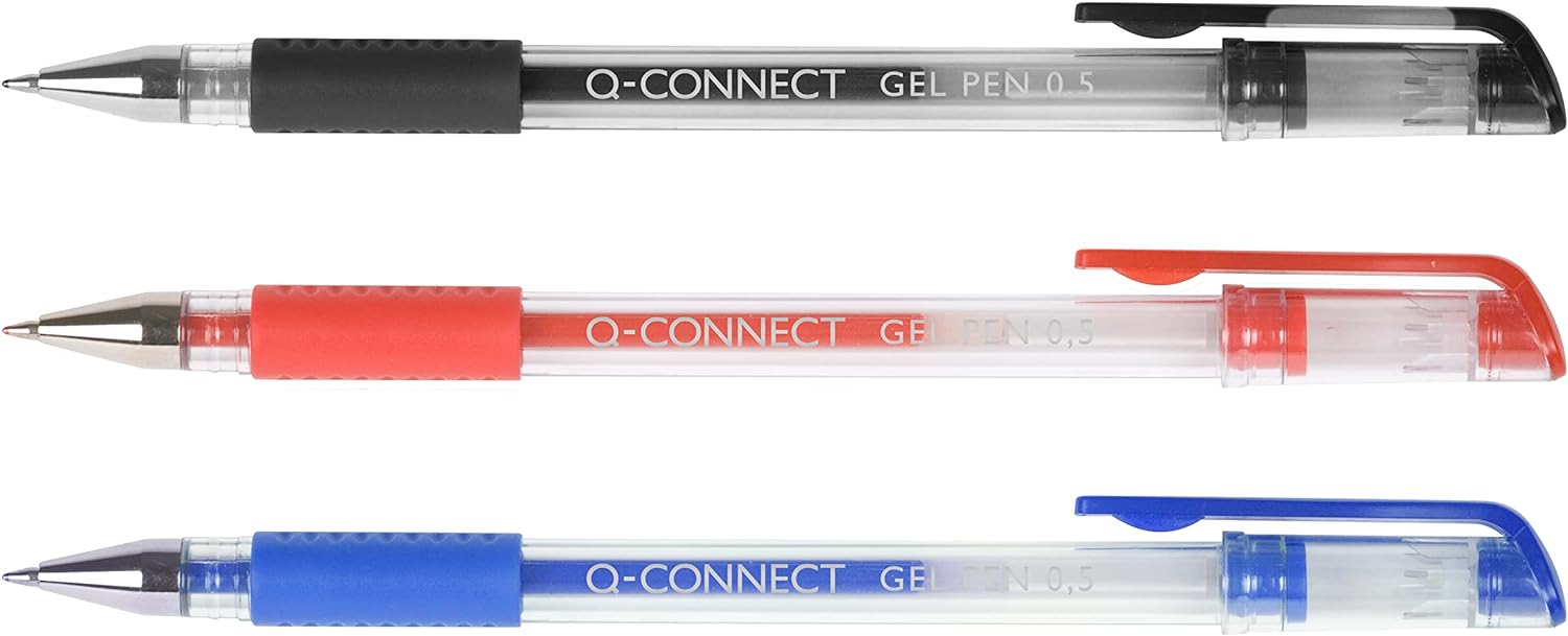 Q-Connect Gel Rollerball Pen Medium Blue (Pack of 10