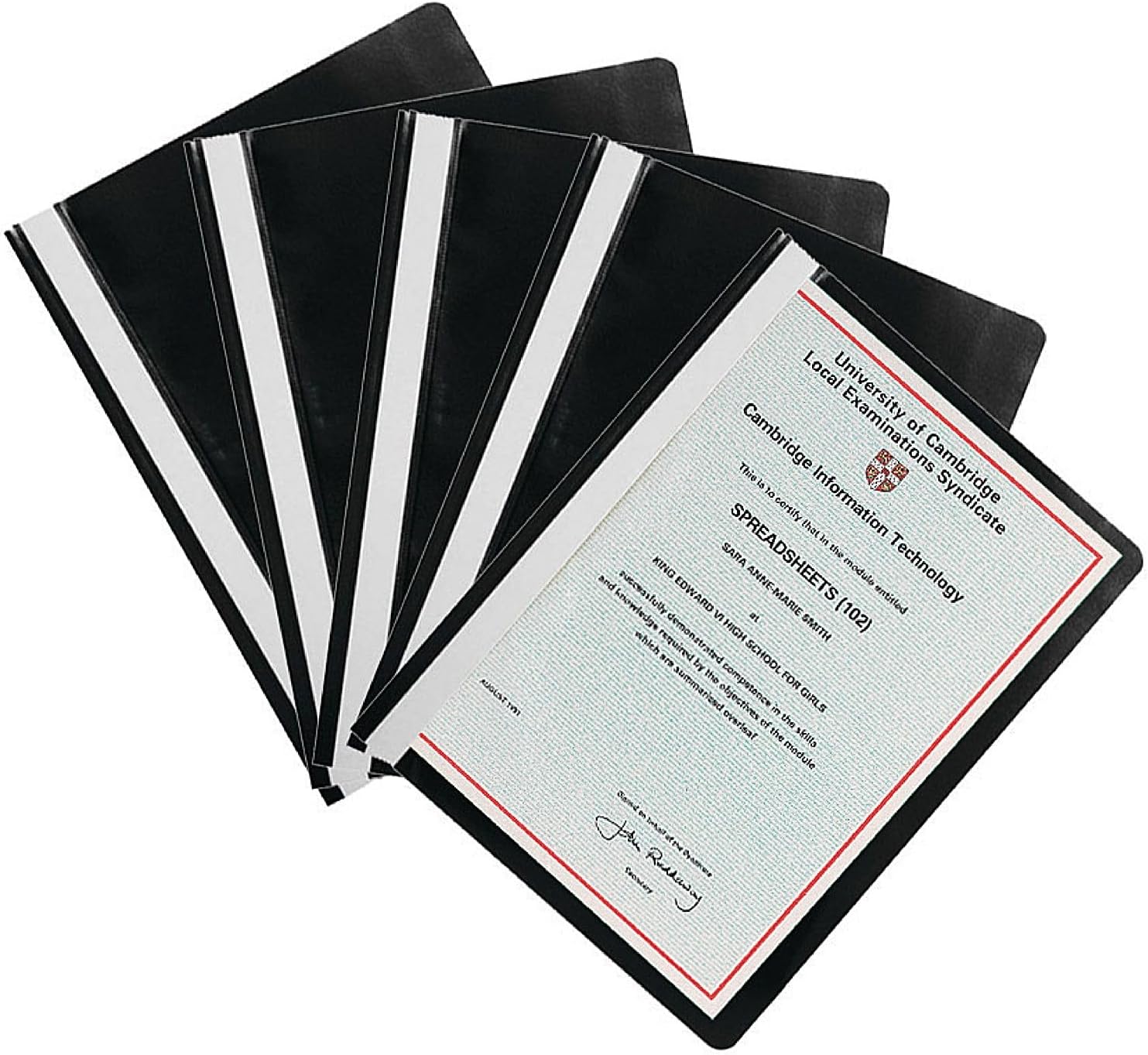 Q-Connect A4 Project Folder - Black (Pack of 25