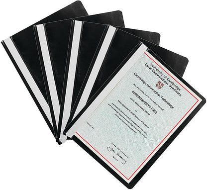 Q-Connect A4 Project Folder - Black (Pack of 25
