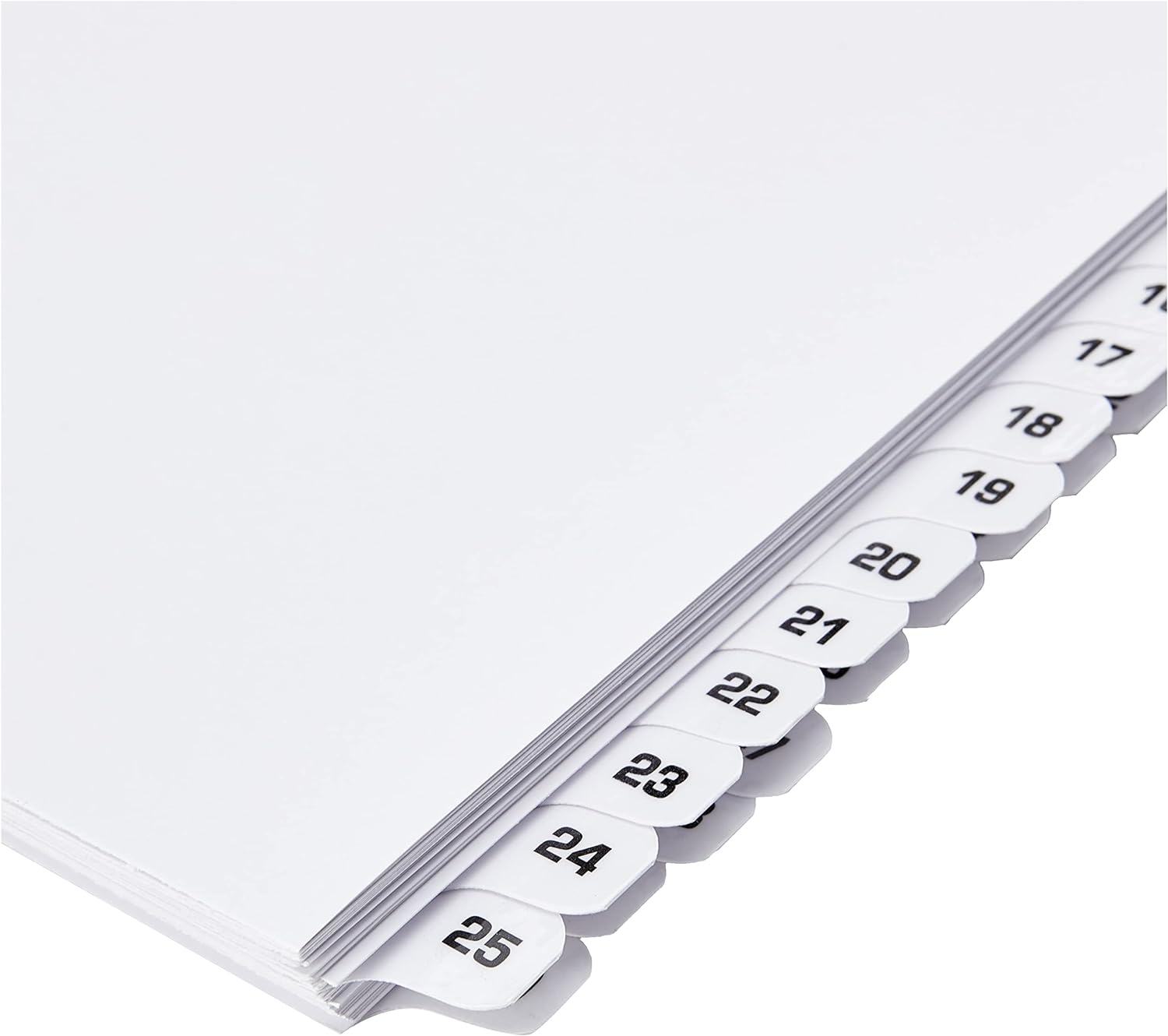 Q-Connect 1-50 Index Multi-Punched Reinforced Board Clear Tab A4 White (Pack of 4