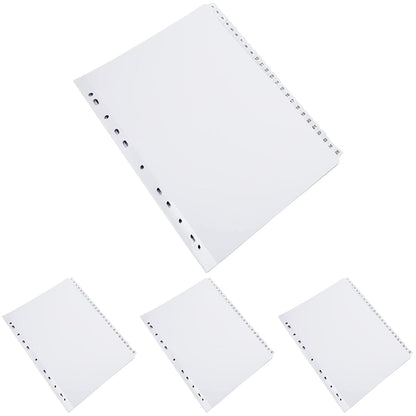 Q-Connect 1-50 Index Multi-Punched Reinforced Board Clear Tab A4 White (Pack of 4