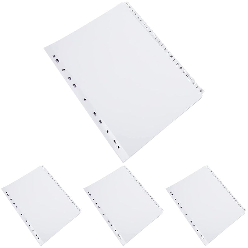 Q-Connect 1-50 Index Multi-Punched Reinforced Board Clear Tab A4 White (Pack of 4