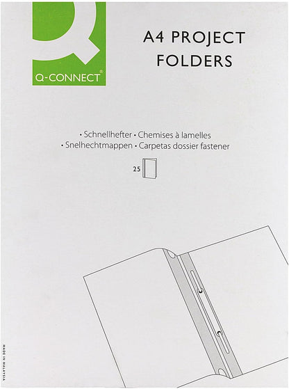 Q-Connect A4 Project Folder - Blue, Pack of 25