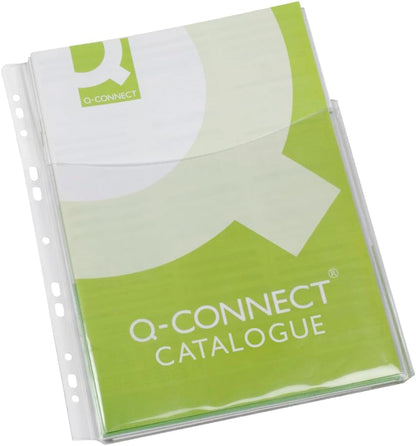 Q-Connect 3/4 Cover Expanding Punched Pocket A4 (Pack of 5