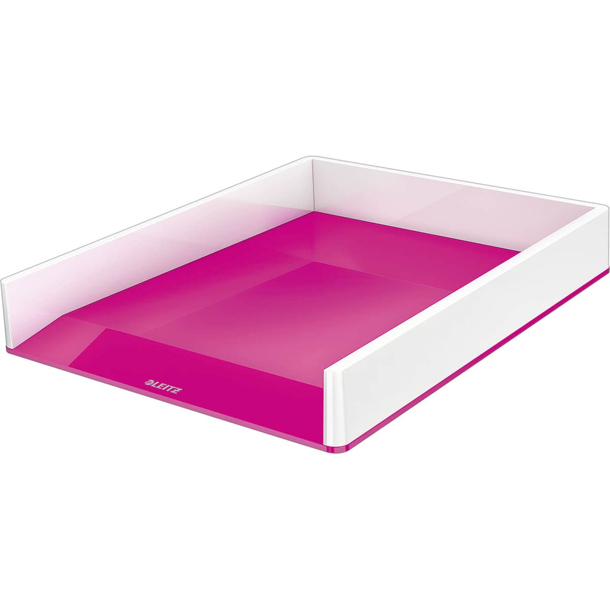Leitz 53611023, Briefkorb Duo Colour, Wow, Weiß / Pink, 1 Stück