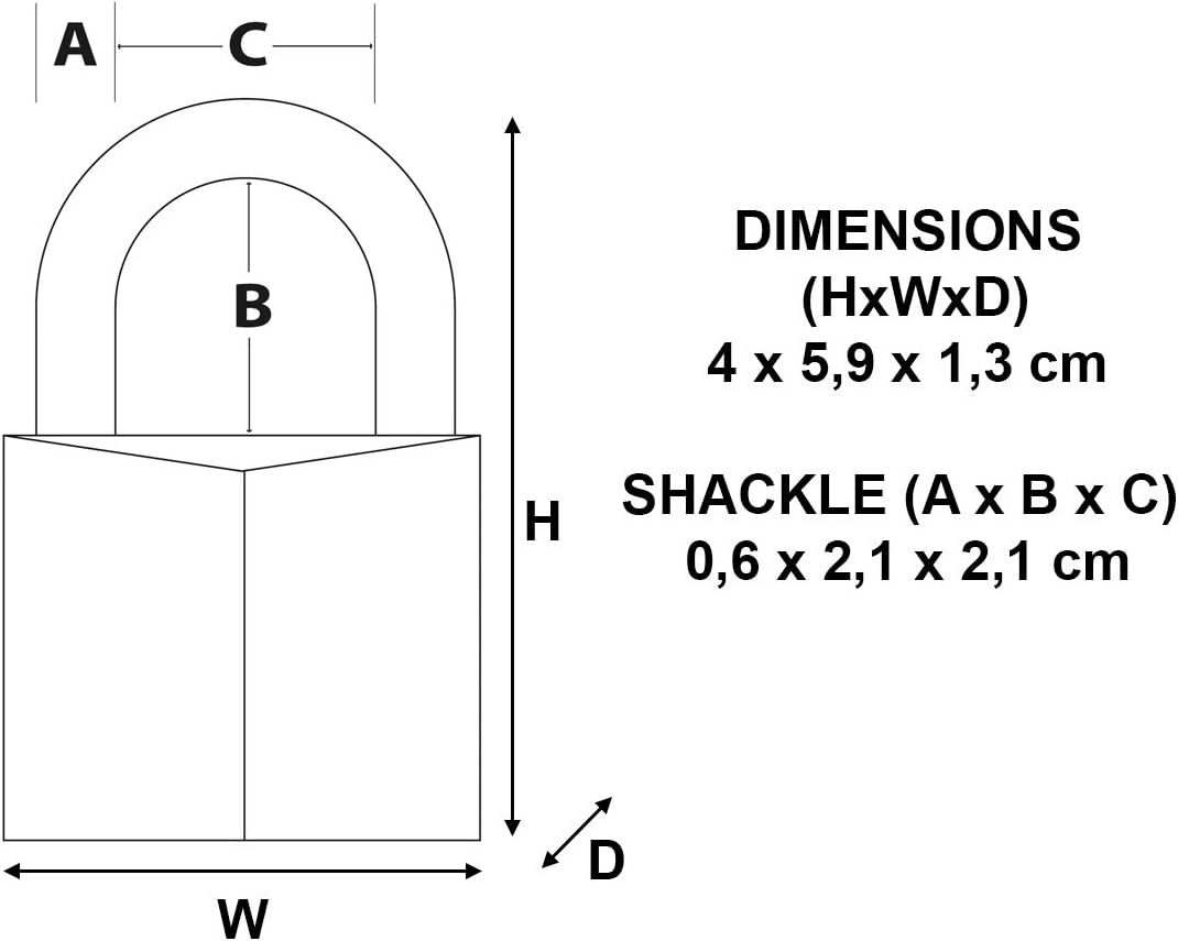 Aluminium Padlock 40Mm