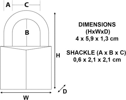 Aluminium Padlock 40Mm