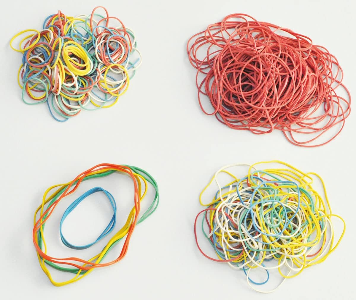 Q-Connect X-Band Rubber Bands 100 x 11 mm Assorted Colours 100 g KF14679