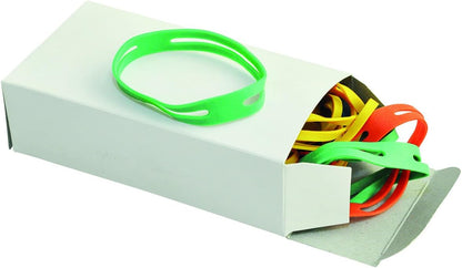 Q-Connect X-Band Rubber Bands 100 x 11 mm Assorted Colours 100 g KF14679