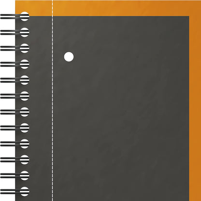 Oxford International A4+ Narrow Ruled Wirebound Classic Notebook, A4, lined,Orange/Black/Red A4, lined Notebook, Lined