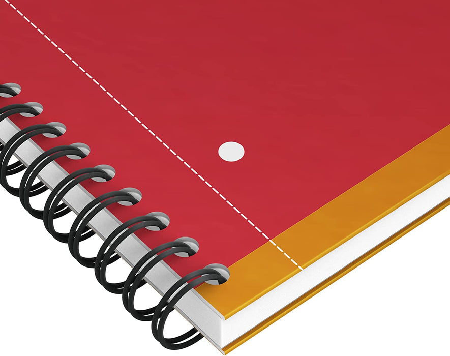 Oxford International A4+ Narrow Ruled Wirebound Classic Notebook, A4, lined,Orange/Black/Red (Pack of 2