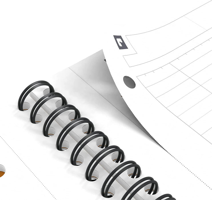 Oxford International A4+ Narrow Ruled Wirebound Classic Notebook, A4, lined,Orange/Black/Red (Pack of 2