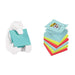 Post it Notes Super Sticky Notes Dispenser, Polar Bear Design+Post-it R3306MIA 76 x 76 mm Super Sticky Z-Note - Aqua Wave/Neon Green/Neon Pink