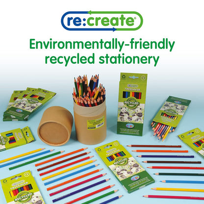 Re:Create Treesaver HB Pencils, Eco-Friendly School Stationary, Durable Pencils For School Stationary Sets, Tough & Splinter-Proof, Pre-Sharpened HB Pencil Set - 72PK