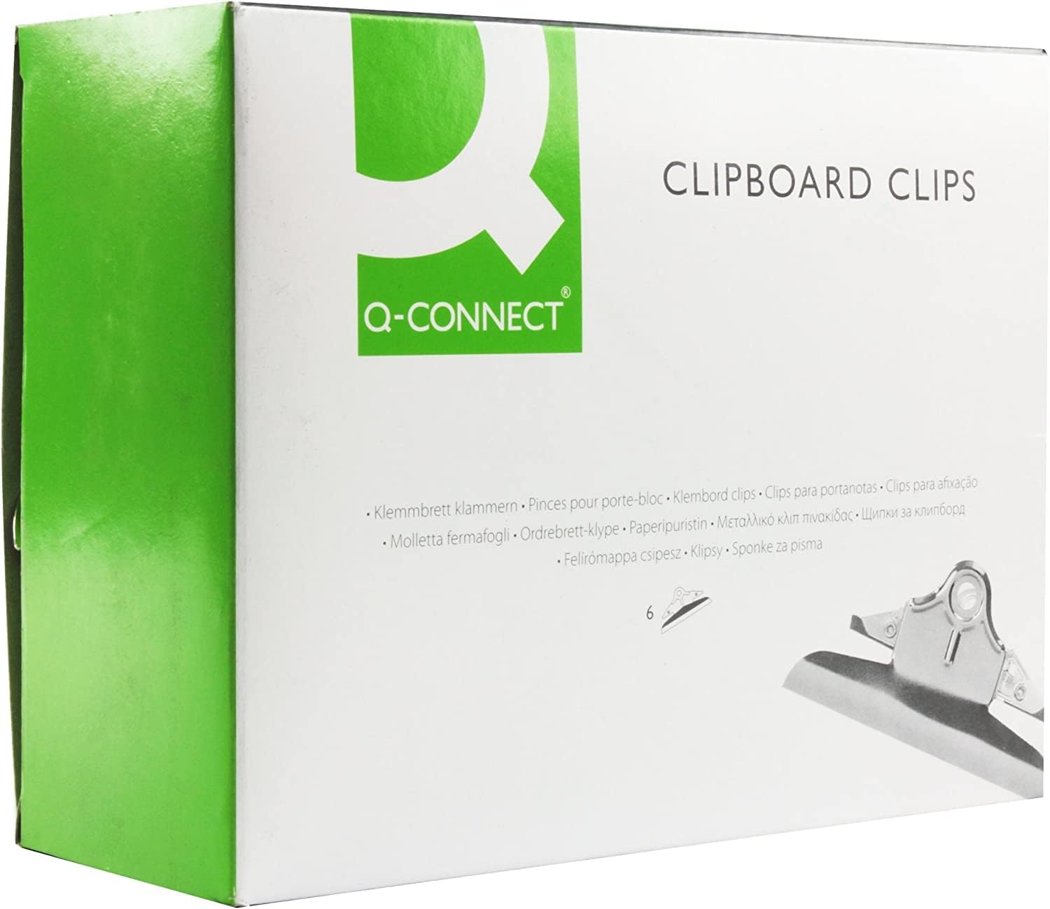 Q-Connect 152mm Board Clip (Pack of 6