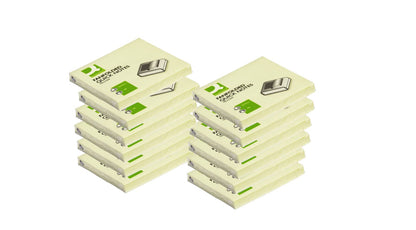 Q-Connect Fanfold Notes 75x75mm Yellow (Pack of 12) KF0216