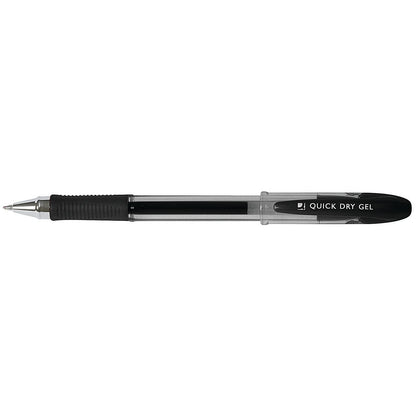 Q-Connect Quick Dry Gel Pen KF00678 - Black, Pack of 12