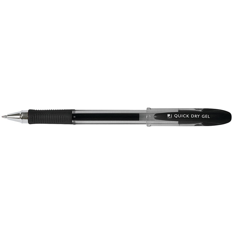 Q-Connect Quick Dry Gel Pen KF00678 - Black, Pack of 12