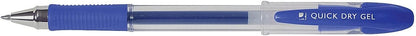 Q-Connect Quick Dry Gel Pen Medium Blue (Pack of 12