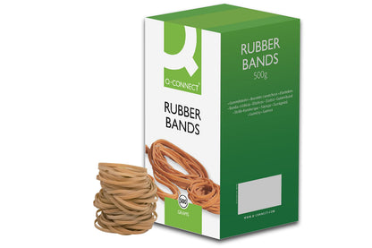 Q-Connect Rubber Bands No.65 101.6 x 6.3mm 500g KF10550, peach