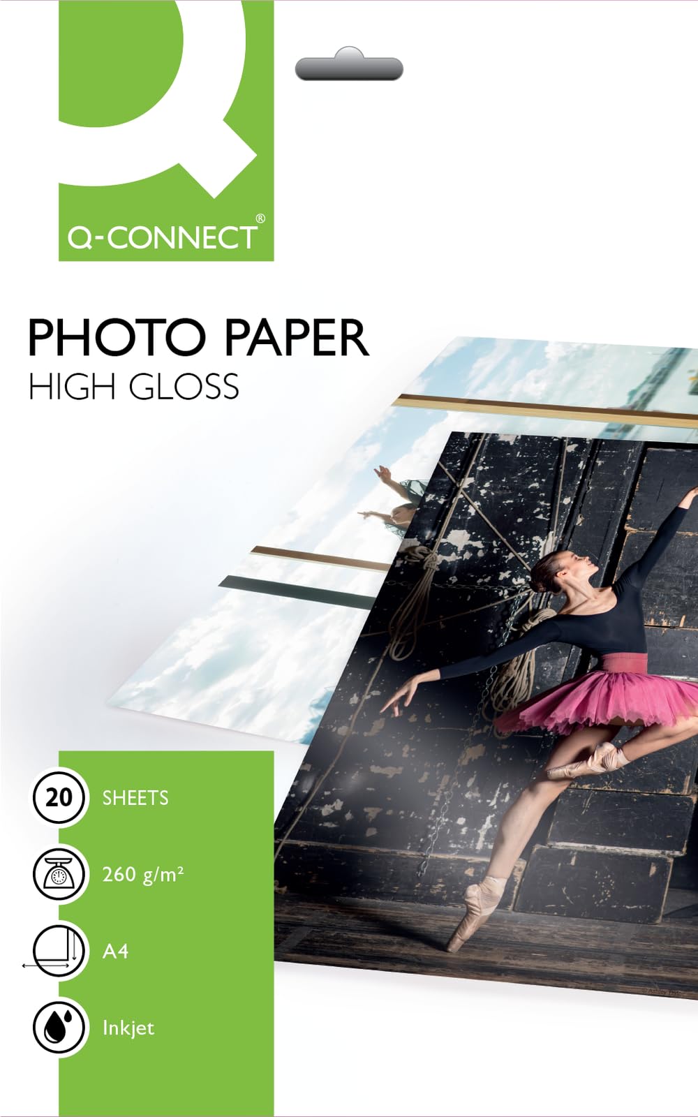 Q-Connect A4 White High Gloss Photo Paper 260gsm (Pack of 20