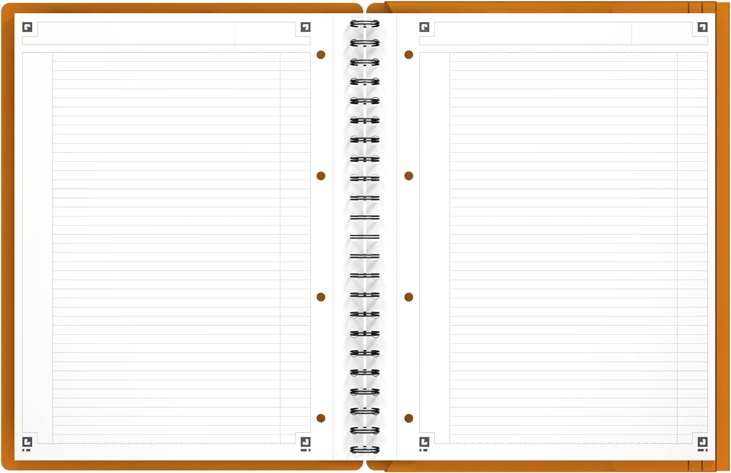 Oxford International A4+ Narrow Framed Ruled Poly Wirebound Meetingbook, Orange/Black/Red, 100104296