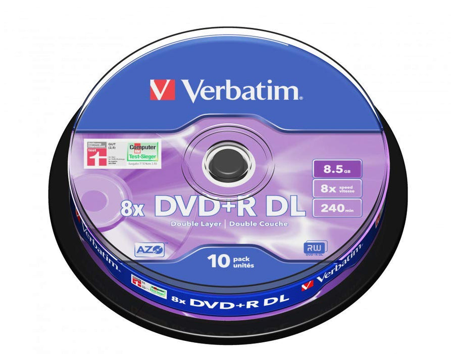 Verbatim 43666 8.5GB 8x Double Layer DVD+R Matt Silver